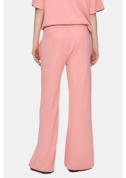 Uranıa Pembe Ispanyol Paça Gofre Baskı Loose Fit Kadın Eşofman Alt fırsatları