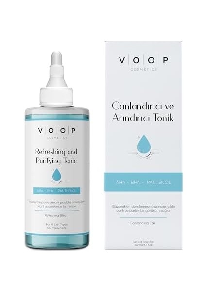 Voop Gözenek Sıkılaştırıcı Canlandırıcı Arındırıcı Siyah Nokta Karşıt Glikolik Salisilik Asit Tonik 200ML fiyatları