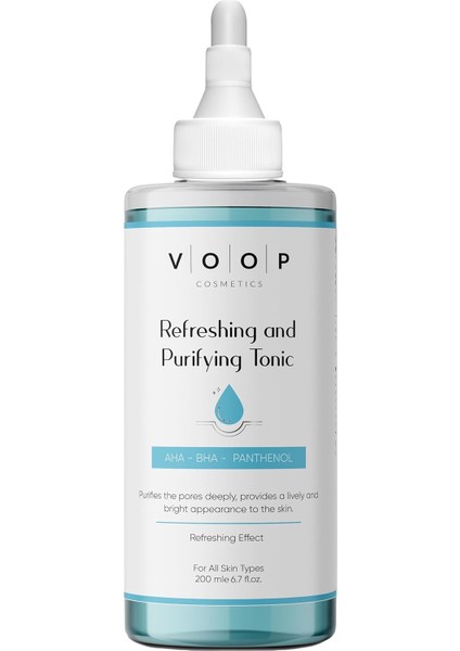 Voop Gözenek Sıkılaştırıcı Canlandırıcı Arındırıcı Siyah Nokta Karşıt Glikolik Salisilik Asit Tonik 200ML modelleri