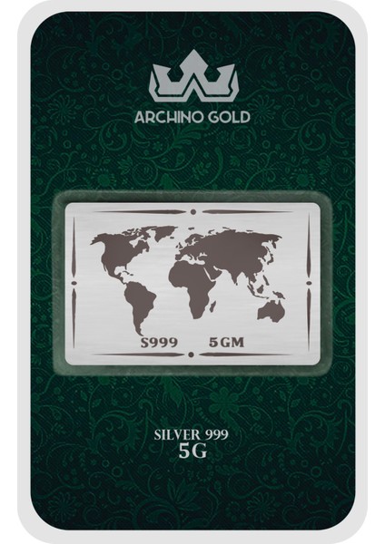 Barışın ve Birliğin Simgesi Olan Dünya Temalı Hediyeye Özel 5 Gram 999 Ayar Gümüş KÜLÇESI-773