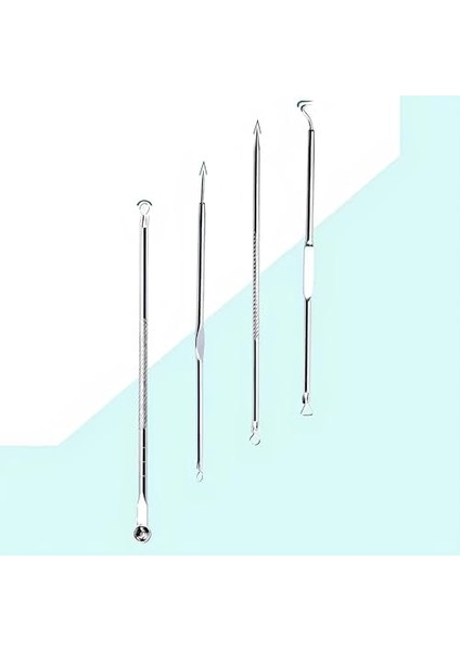 Kanjı 4&apos;lü Siyah Nokta & Akne Temizleme Seti – Paslanmaz Komedon Iğneleri, Sivilce Giderici Cilt Temizleme Araçları fiyatları