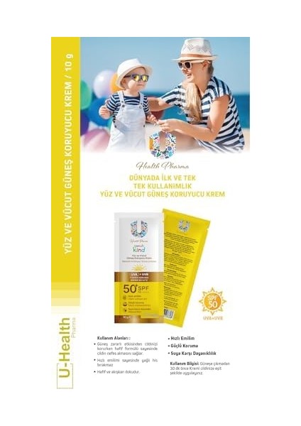 U Health Güneş Kremi 50 Spf Kids 5 Adet 10 gr