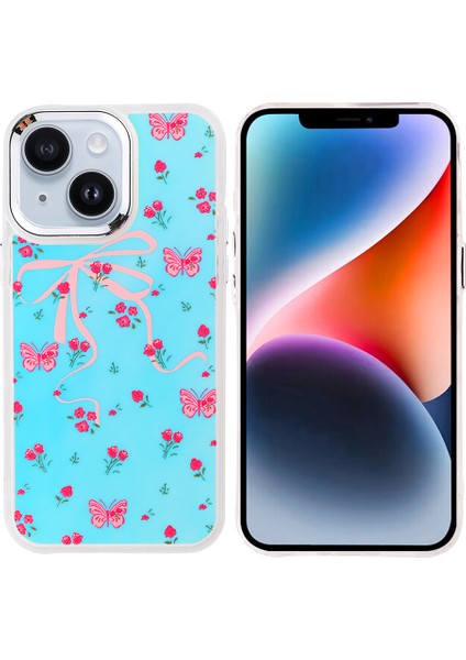 iPhone 14 Kılıf Airbag Tasarımlı Mrsa Hadra Kapak - Kelebek