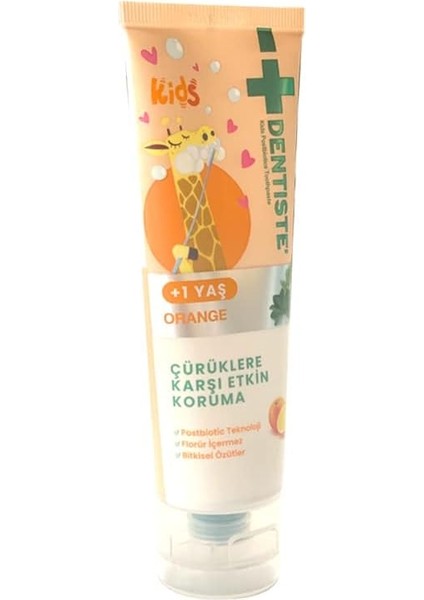 Dentıste&apos; Orange Diş Macunu Kids +1 Yaş 60 gr