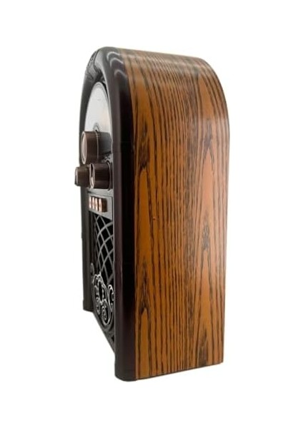 Retro Radyo Taşınabilir Bluetooth Speaker ve Hoparlör Ahşap Kaplama Klasik Antika Tarzı Iç ve Dış Mekan Multiband USB Girişli Dekoratif Klasik Radyo R-1950-BTL (Koyu Kahverengi R-1950-BTL) modelleri