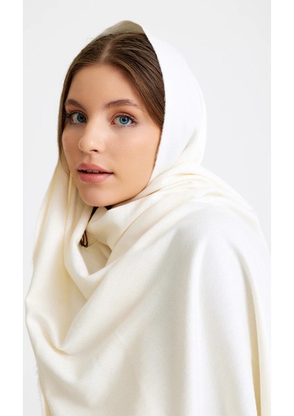 Ekru Sky Cashmere Omuz Şalı
