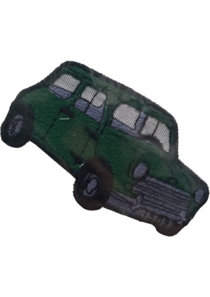 Aplike Ütü Ile Yapışan Araba Yeşil 1969 Arma 3x4 cm