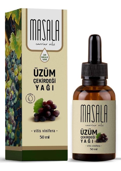 Masala Üzüm Çekirdeği Yağı 50 Ml. Soğuk Pres (Grapeseed Oil) modelleri