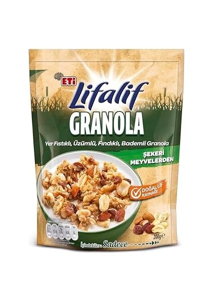 Eti Lifalif Yer Fıstıklı Granola 200 G fiyatları
