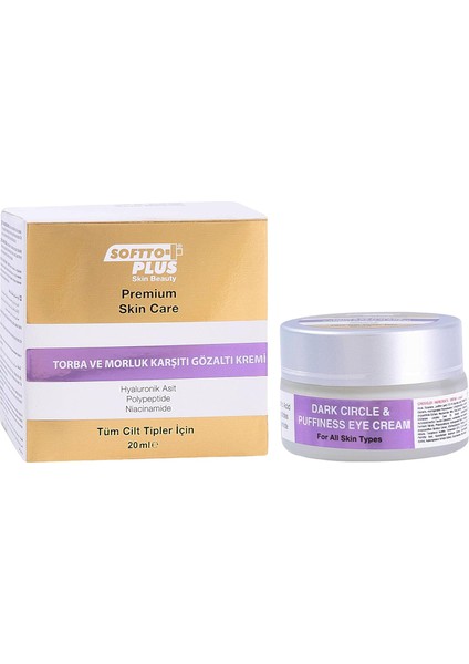 Softto Plus Torba ve Morluk Karşıtı Göz Altı Kremi 20 ml