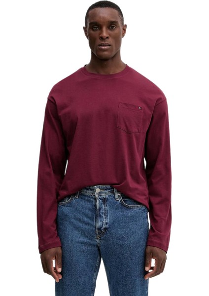 Erkek Mor Uzun Kollu Cepli Sweatshirt UM0UM03644