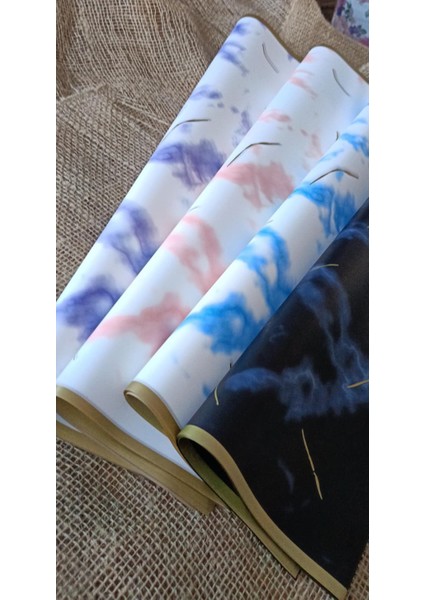 Karışık Renk 20’li Çiçek Ambalaj Kağıdı Seti | Beyaz ve Siyah Zeminli Renkli Desenli Paketleme Kağıdı fiyatları