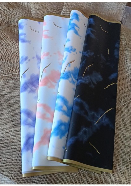 Karışık Renk 20’li Çiçek Ambalaj Kağıdı Seti | Beyaz ve Siyah Zeminli Renkli Desenli Paketleme Kağıdı indirimleri