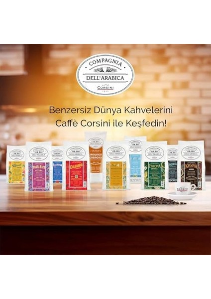 Caffe Corsini ETIYOPYA%100 Arabica Çekirdek Kahve 250GR