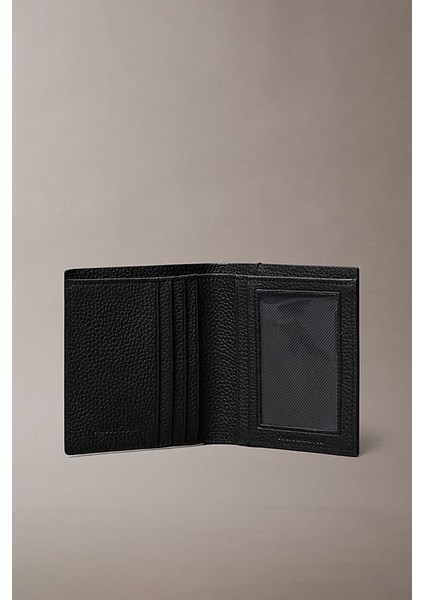 Erkek Ince Tasarım Dokulu Dikey Cüzdan - Siyah modelleri
