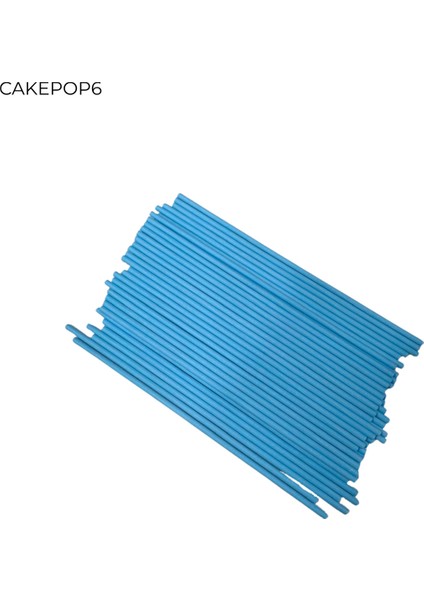 Kağıt Lolipop Çubuğu & Cakepops Çubuğu & Isıya Dayanıklı Mavi 20 cm