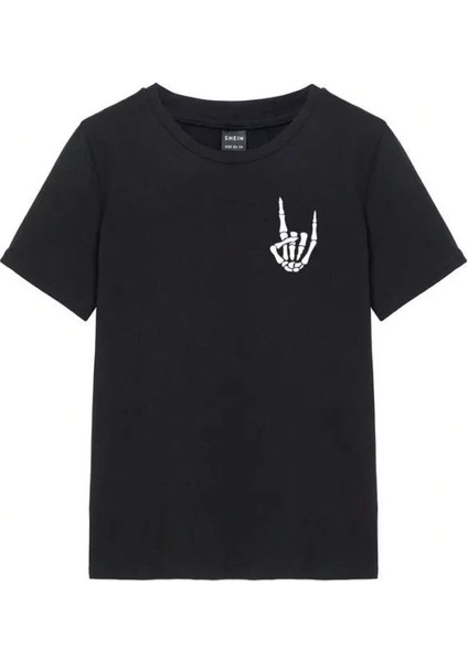 Baskılı Kadın T-Shirt - Siyah fiyatları