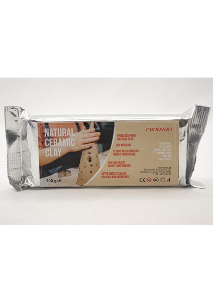 Seramik Kil Hamuru, Beyaz 500 gr Fırınlamaya Gerek Olmayan Güzel Sanatlar Figür Heykel Modelleme Oyun ve Sınıfları Için Toksik Olmayan Kil