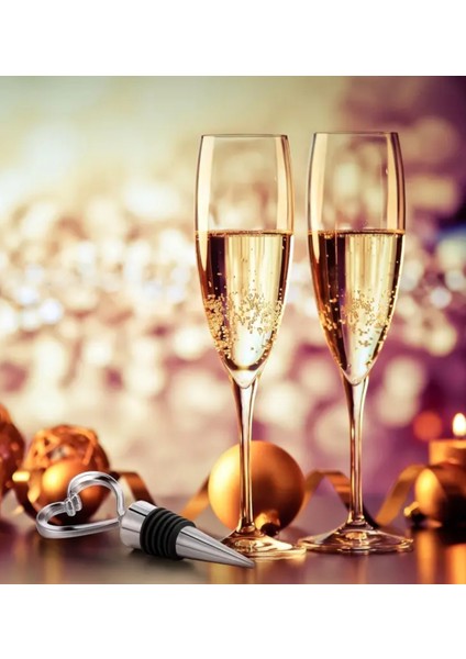 2 Adet Fiyatıdır Kalp Şeklinde Şarap ve Şampanya Tıpası Mutfak ve Yemek Dekoru
