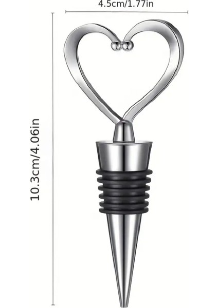 2 Adet Fiyatıdır Kalp Şeklinde Şarap ve Şampanya Tıpası Mutfak ve Yemek Dekoru