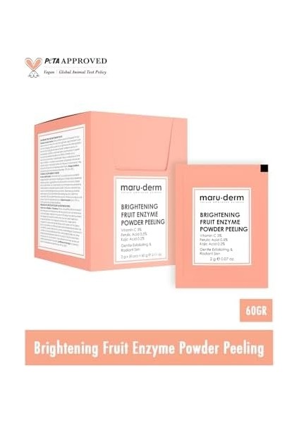 Maru.derm Aydınlatıcı Meyve Enzimli Pudra Peeling 60 G