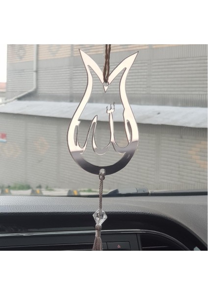 Lale Içine Allah Halfzlı Dikiz Ayna Süsü