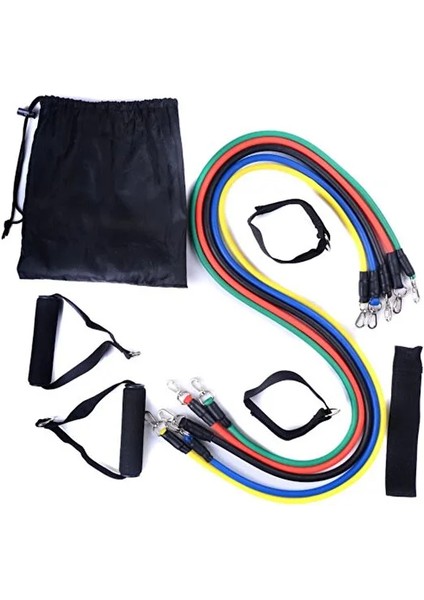 Çantalı 12 Parça Çok Fonksiyonlu Kapı Arkası Pilates ve Güç Direnç Lastiği Dambıl Egzersiz Seti fiyatları