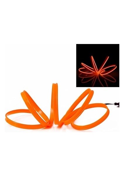 Içi Torpido Şerit Ledi Renkli Ip Neon LED 2 Metre Turuncu Koyu modelleri