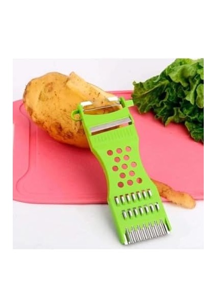 Adet- 5 Fonksiyonlu, Elde Yıkanabilen,yer Kaplamayan, Kullanımı, Eli Kolu Yormayan, Minik,işlevsel Sebze-Meyve Soyacağı,rende,doğrayıcı,parçalayıcı(2 Farklı Renkte) modelleri