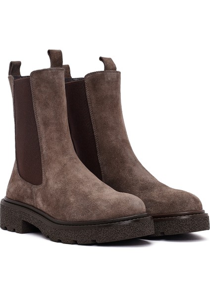 Kadın Vizon Kalın Tabanlı Süet Deri Chelsea Bot 25WFD511610 fırsatları
