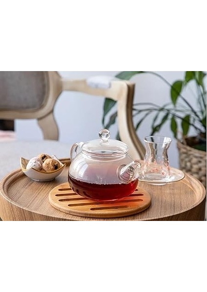 Bambu Nihale Isıya Dayanıklı Ahşap Tencere ve Tava Altlığı Kaymaz Mutfak Servis Ürünü (Yuvarlak) fiyatları