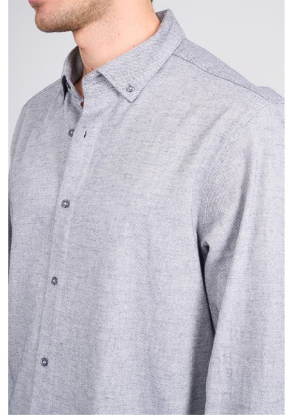 2434 Erkek Uzun Kol Regular Gömlek 07-Indigo fırsatları