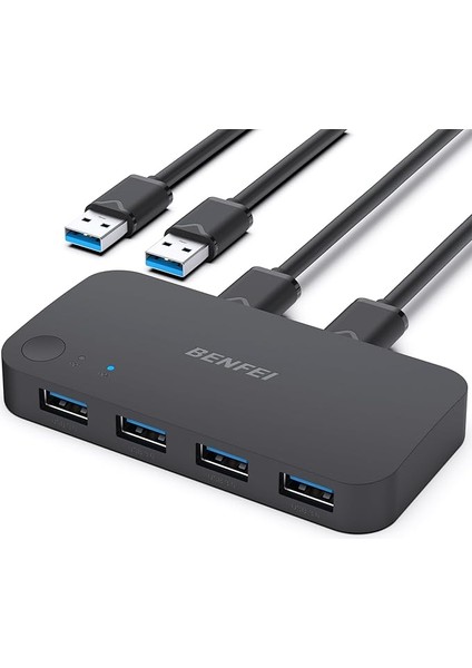 USB 3.0 Anahtarı, 4 Bağlantı Noktalı, USB Kvm Anahtarı, 2 Giriş ve 4 Çıkışlı Paylaşım Klavye, Fare, Sabit Disk, Yazıcı, Tarayıcı