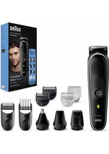 Hepsi Bir Arada Şekillendirme Seti, 10’u 1 Arada Erkek Bakım Kiti+Taşıma Çantası