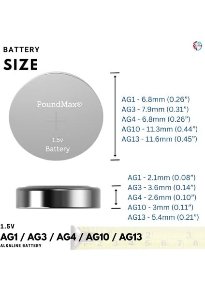 20 Adet AG1,AG3,AG4,AG10,AG13 Alkalin Karışık Pil fiyatları