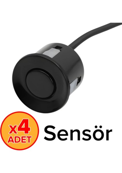 22MM E20 Sesli Park Sensörü 4 Lü Siyah Geri Vites Park Destek Sistemi Araç Park Sensörü Seti modelleri