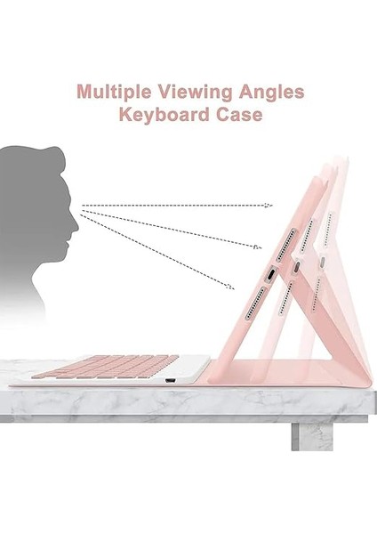Klavye Kılıfı iPad (A16) 11. Nesil 11 Inç 2025/IPAD 10. Nesil 10,9 Inç, Manyetik Çıkarılabilir Bluetooth Almanca Qwertz Klavye, Kalem Tutuculu ve Fareli, Pembe fırsatları