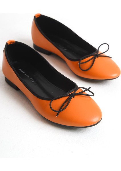 Palm Turuncu Cilt Extra Yumuşak Kadın Babet