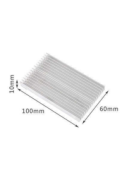 x 10CM x 1cm Alüminyum Metal Soğutucu Blok Radyatör Amfi LED Entegre Transistor VGA Ram Memory Cpu Gpu Peltier Isı Düşürücü fırsatları
