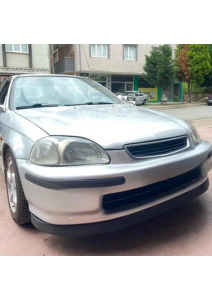 Honda Civic Ies 1996-2000 Uyumlu Evrensel 2 Parça Astra H Model Ön Ek Tampon Dili Lip Esnek Karlık