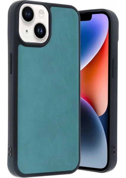 iPhone 14 Kılıf Aras Deri Kapak - Açık Yeşil (K95)