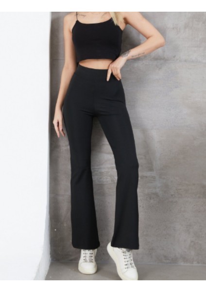 Siyah Ispanyol Scuba Pantolon fırsatları