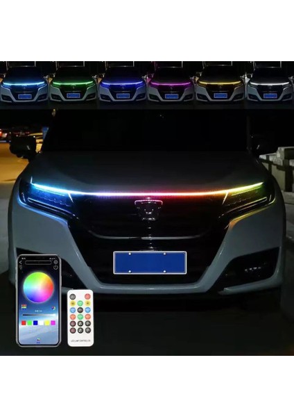 Drl Ön Kaput Gündüz Ledi App ve Kumanda Kontrol 1.5 Metre Rgb LED Şerit Golf 8 Dizayn