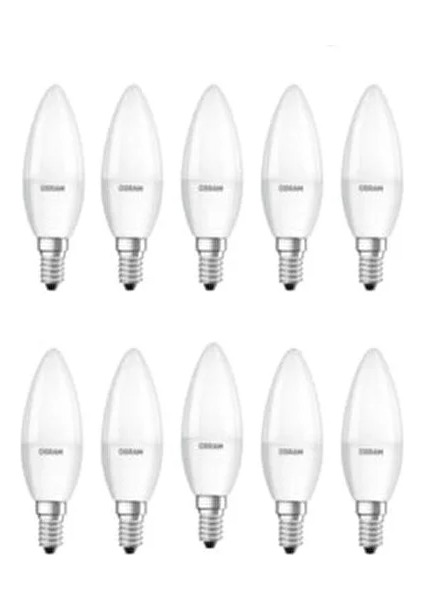 LED Value 7,5W Sarı Işık E-14 806LM Ampul 10 Adet 2700K