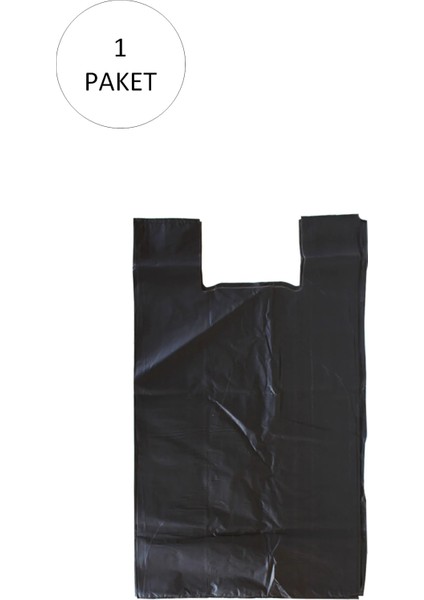 Litaetrend Siyah Hışır Atlet Poşet Mini Boy 22X31 cm 1 Paket Takriben 500 Adet