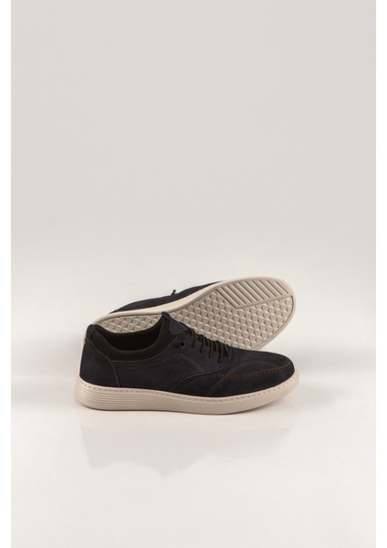 Erkek Nubuk Deri %100 Deri Ayakkab? Lastikli Ayakkab? Krem/lacivert Ayakkab? Spor Klasik Ayakkab?