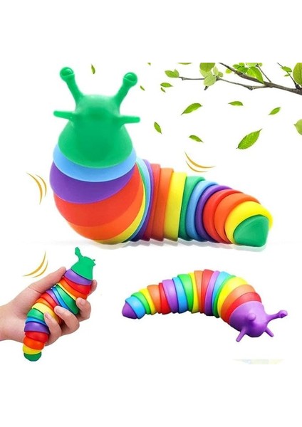 Store 01 Eğlenceli Emekleme,eklemli Esnek Tırtıl Duyusal Stres Giderici Esnek El Oyuncağı Interaktif Bebek ve Çocuk Oyuncağı