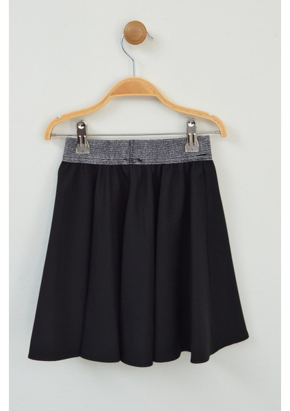 23 Nisan Özel Beli Simli Lastikli Volanlı Siyah Etek (5-14 Yaş) indirimleri