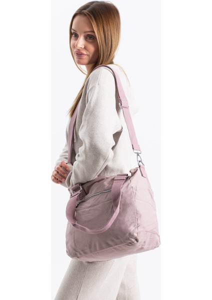 Sanmorris Kadın 4 Bölmeli Suya Dayanıklı Saten Kumaş Çapraz ve Omuz Askılı Çanta fırsatları