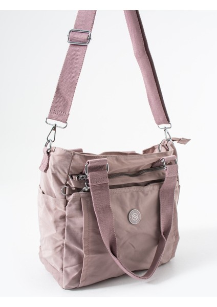 Sanmorris Kadın 4 Bölmeli Suya Dayanıklı Saten Kumaş Çapraz ve Omuz Askılı Çanta indirimleri